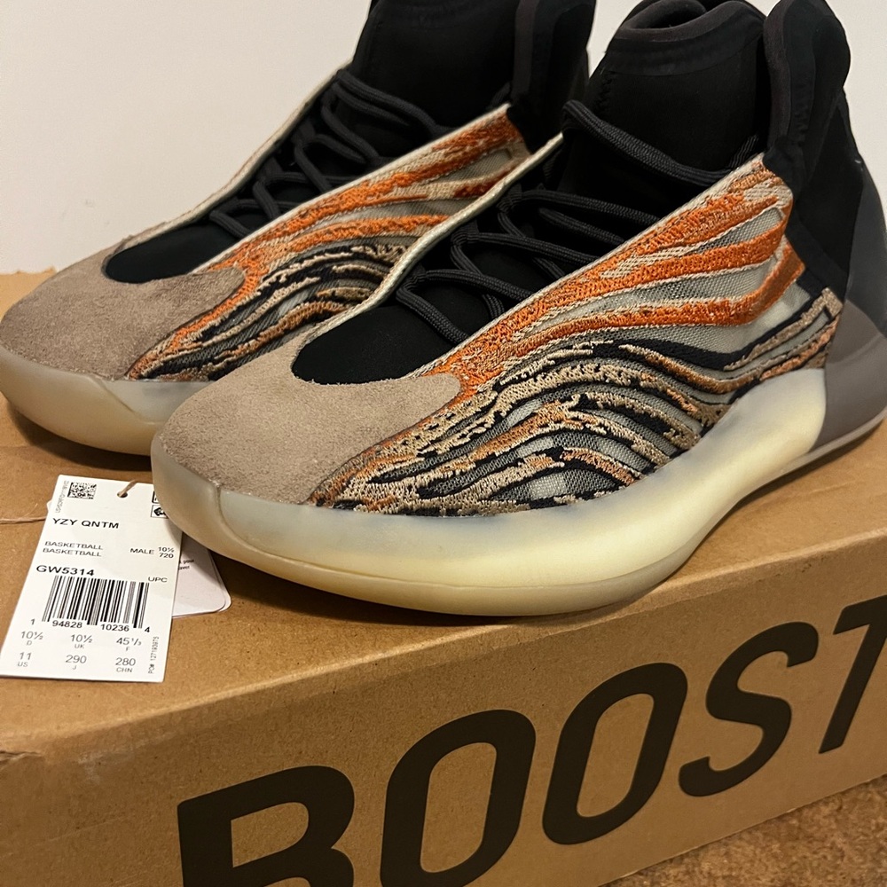 Adidas Yeezy Quantum with Orange and Black Accents